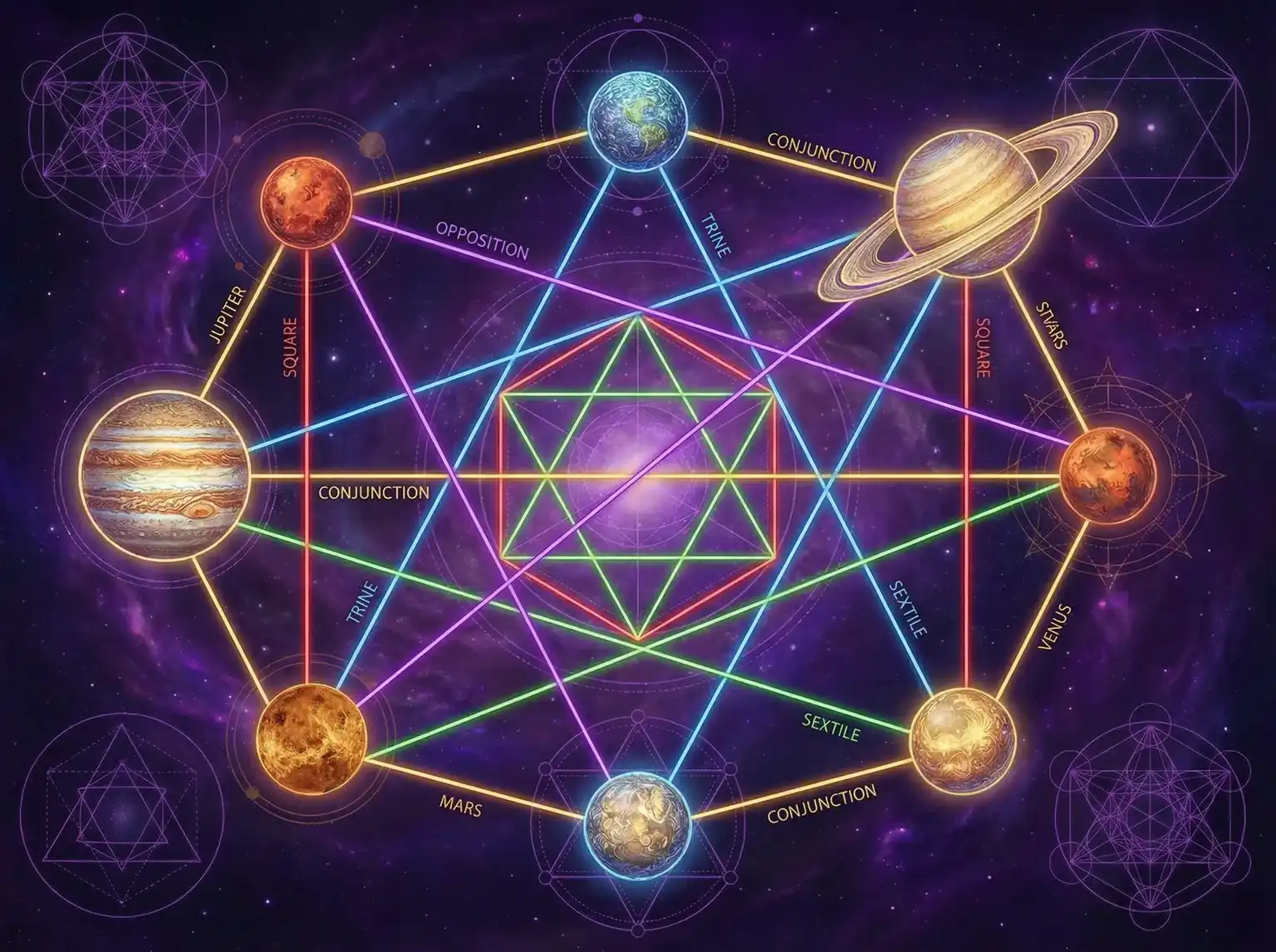 行星相位解读 - 峡江疑影 | 占星学进阶